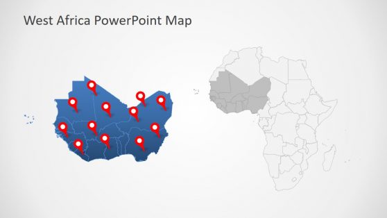 West Africa PowerPoint Map