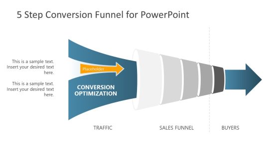 5 Step Conversion Funnel PowerPoint Template