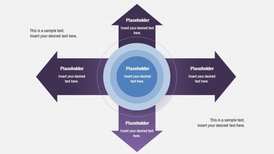 4 Arrows Core Concept PowerPoint Template