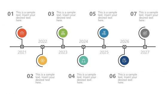 7 Steps Navigational Infographic Timeline Template