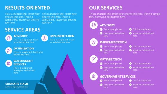 Company Service Portfolio One Pager Template