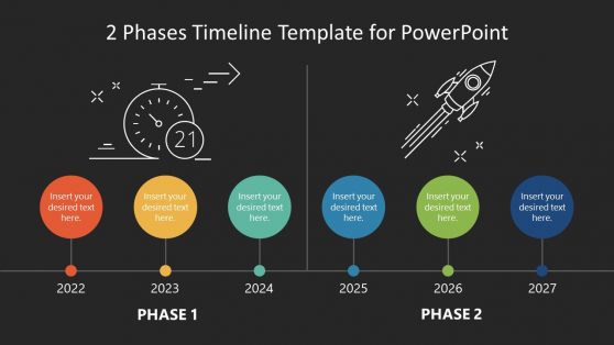 2 Phases Timeline Template for PowerPoint