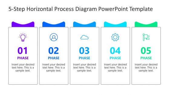 5-Step Horizontal Process Diagram PowerPoint Template