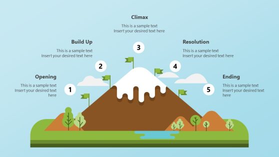 Editable Story Mountain Presentation Slide Layout