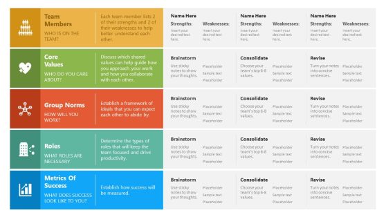 Editable Team Charter Slide for PowerPoint