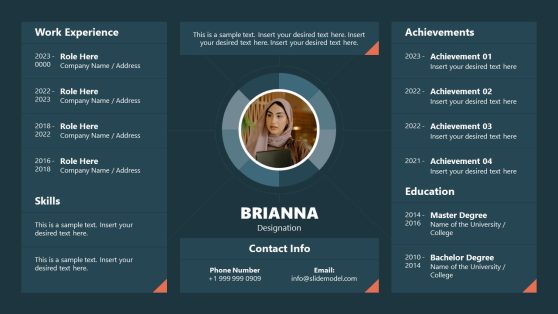 Personal Profile Resume PowerPoint Slide 