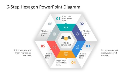 Title Slide - 6-Steps Hexagon Template 