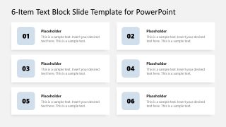 6-Item Text Block Slide Presentation Template 