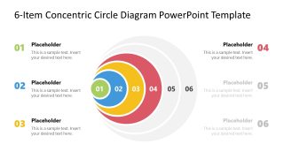 Slide for 4th Point - 6-Item Concentric Circles Template for PowerPoint 