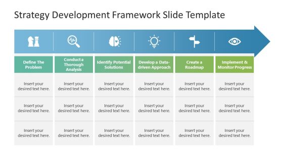 Editable Strategy Development Framework PPT Slide 