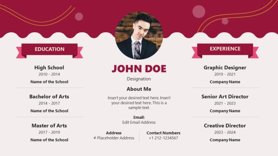 Creative Resume Presentation Slide