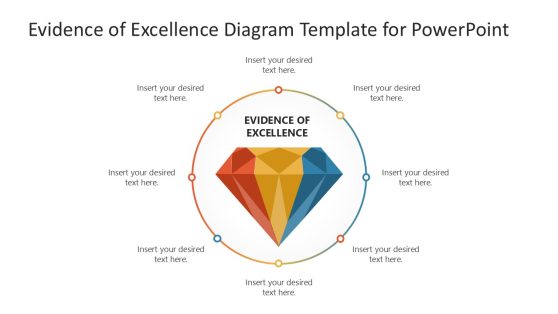 Evidence of Excellence Diagram Template for PowerPoint