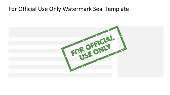 For Official Use Only Watermark Seal PowerPoint Template