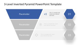 Customizable 3-Level Inverted Pyramid PPT Template