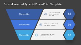 3-Level Inverted Pyramid Template Slide 