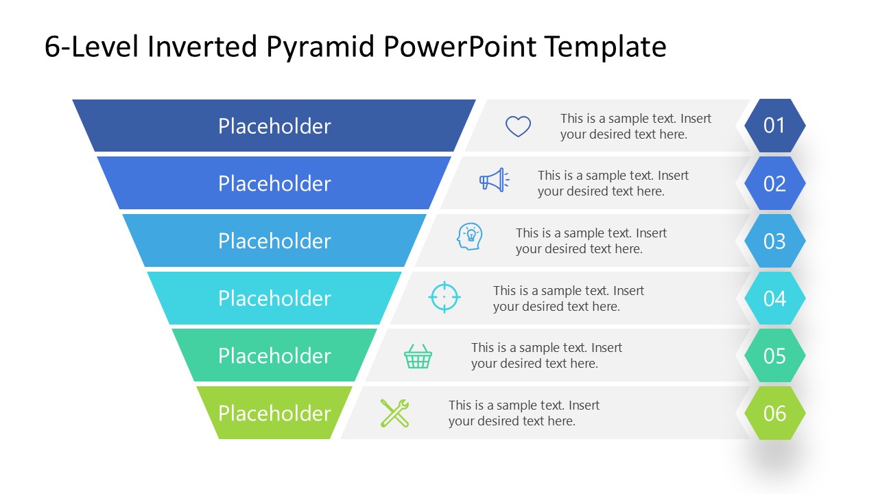 Inverted Pyramid Diagram Presentation Template 