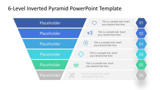 6-Level Inverted Pyramid Template Slide 