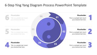 Editable 6-Step Ying Yang PowerPoint Template 