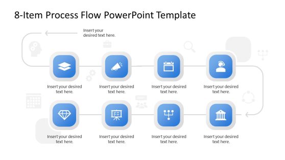 8-Item Process Flow PowerPoint Template