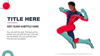 Editable Superhero Slide for PPT