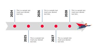 Horizontal Superhero Timeline for PowerPoint