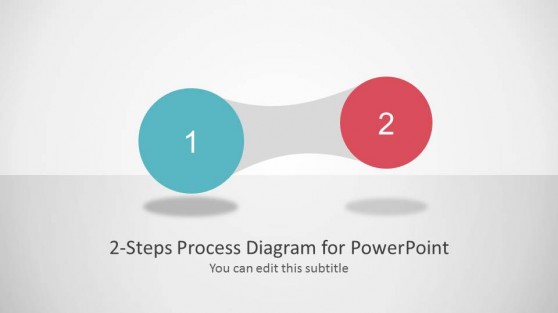 Awesome 2 Steps Process Diagram for PowerPoint