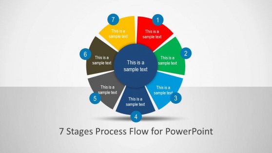 7 Stages Process Flow Diagram for PowerPoint