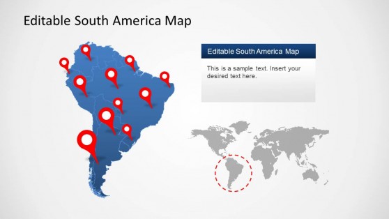 South America Map Template for PowerPoint