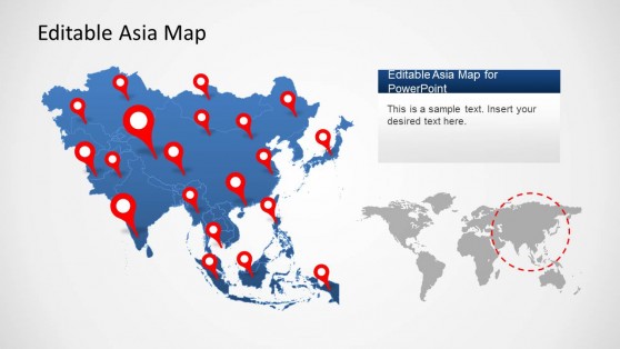 Asia Map Template for PowerPoint