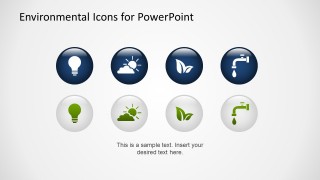 Flat Environmental PowerPoint Icons 3D Effect