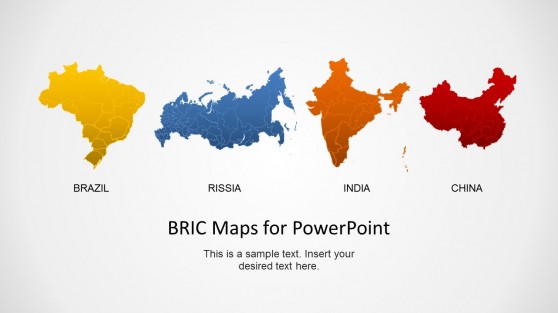 BRIC Maps Template for PowerPoint