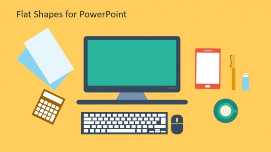 Flat Computer Icons for PowerPoint