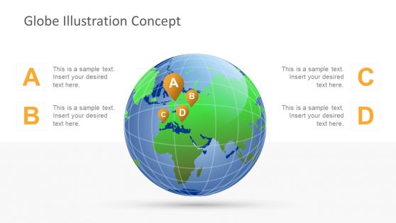 Asian Continent Globe Illustration