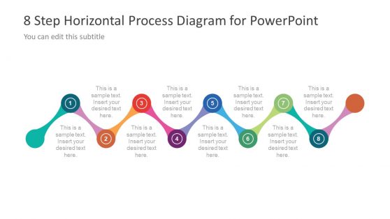 8 Step Horizontal Process Diagram Design for PowerPoint