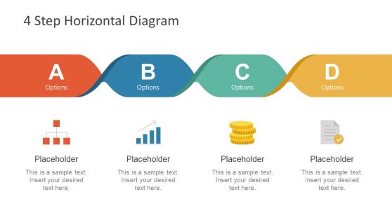 4 Step Horizontal Diagram for PowerPoint