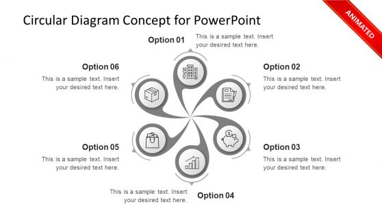 Circular Diagram Template of Swirl