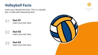 Editable Volleyball Presentation Slide 