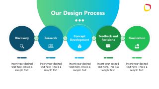 Design Process Presentation Slide with 5-Step Process Diagram