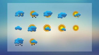 Weather Dashboard with Weather Icons for PowerPoint