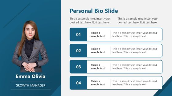 Editable Free Personal Bio Template 