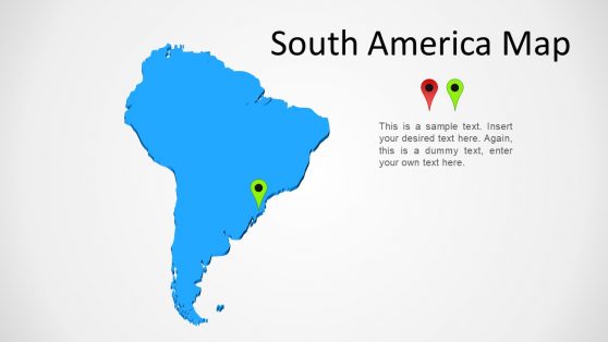 South America Map Template for PowerPoint