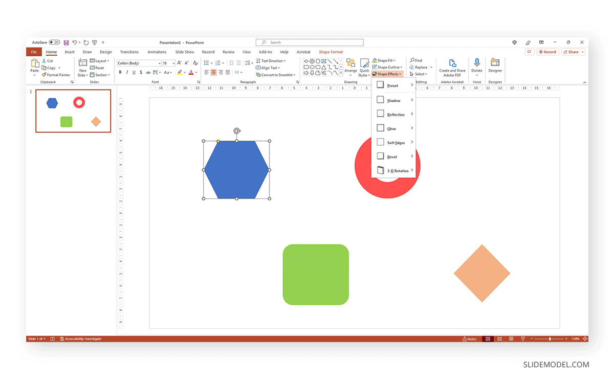 Shape Effects in PowerPoint